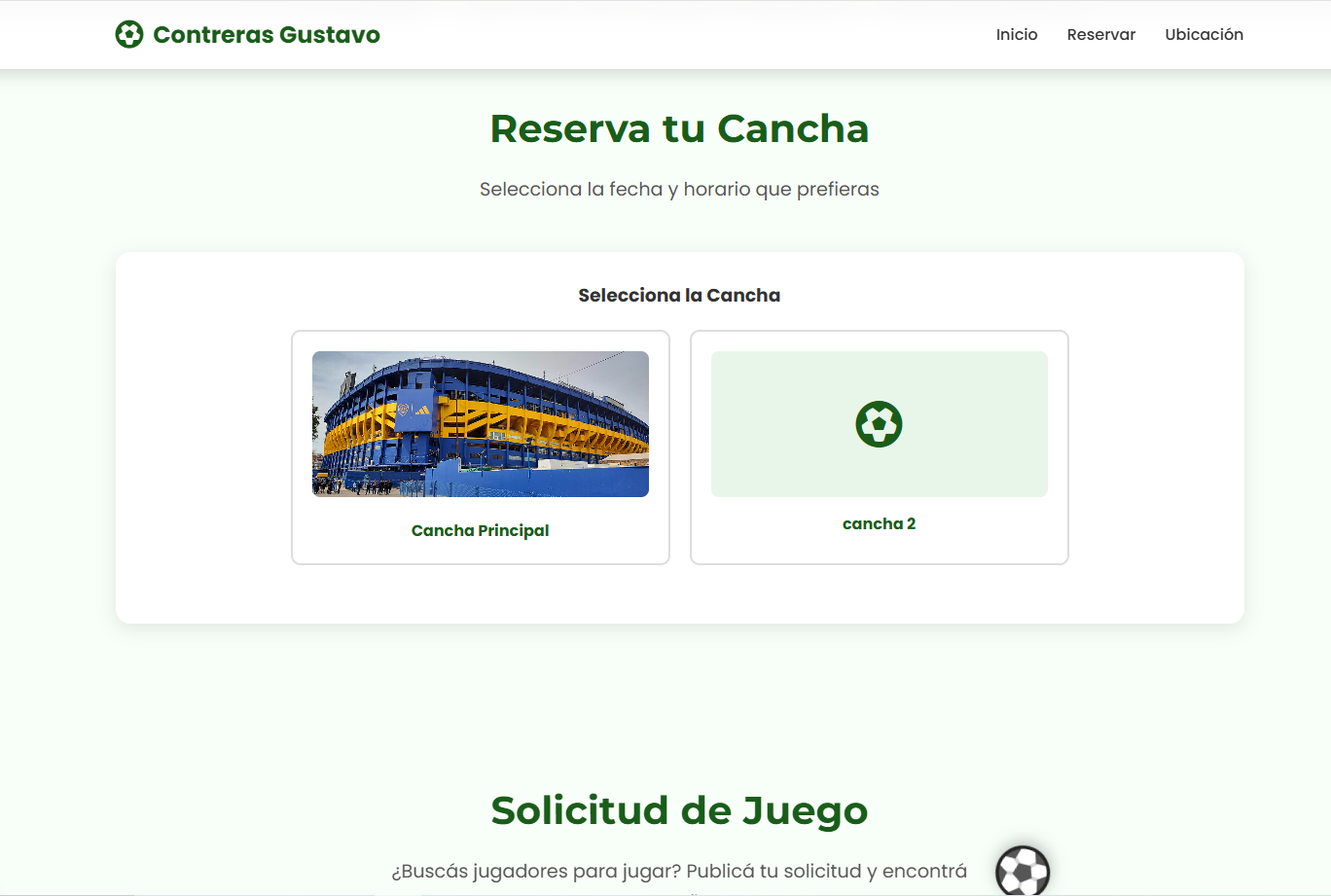 Sistema de Turnos Online para Canchas de Fútbol